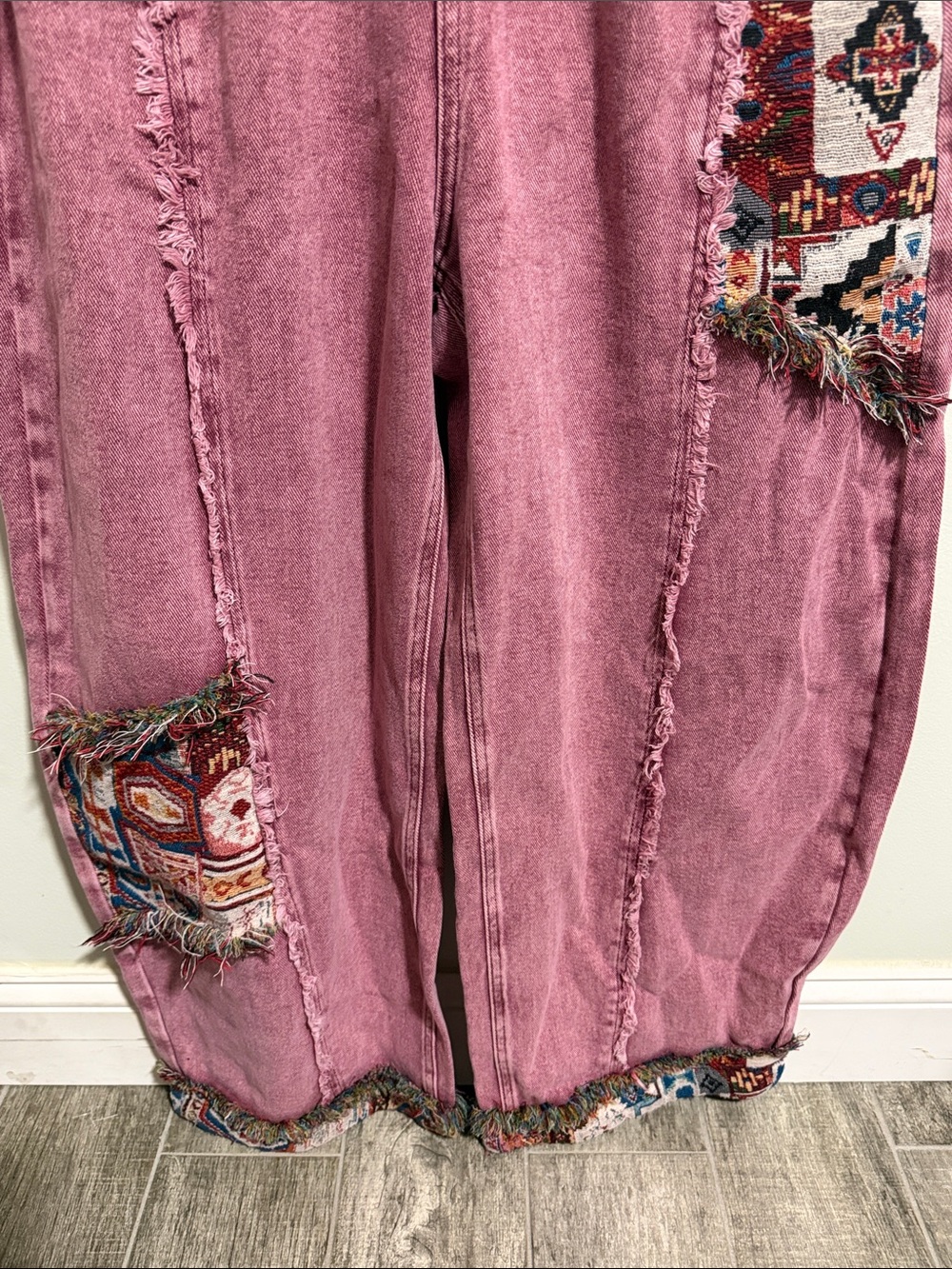 NWT! Aelfric Eden Patchwork Barrel Jeans Size 26 - Picture 8 of 15